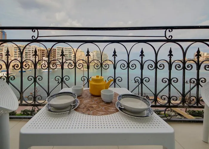 St Julians 2 Bedroom Apartment With Commanding Seaviews By Shortletsmalta